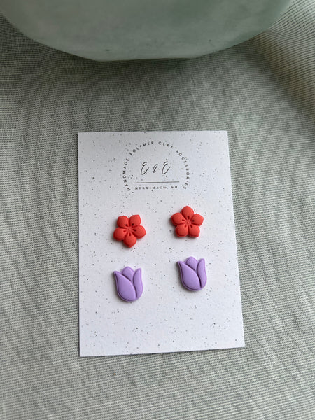 Mix N Match Spring Flowers Stud Pack