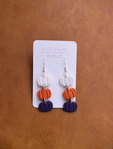 White Orange Purple Pumpkins