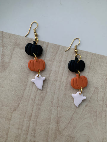 Pumpkin and Ghost Dangles