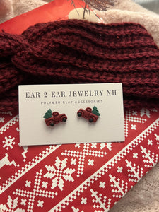Holiday Red Truck Studs